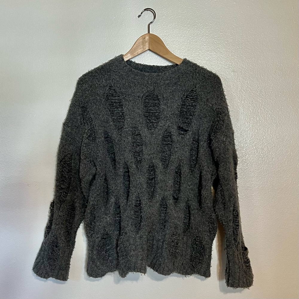 Reclaimed Vintage Charcoal Knit Sweater